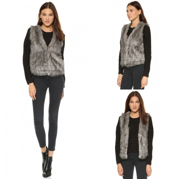 Jack by BB Dakota Castleton Faux Fur Vest Size Small - Picture 9 of 9